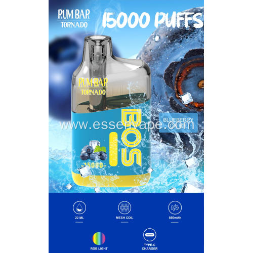 Rum Bar Tornado 15000 Puffs Disposable Vape Wholesale